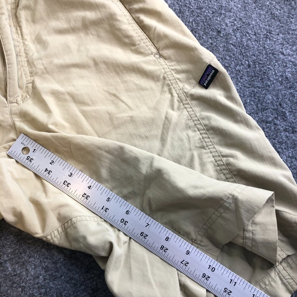 Patagonia Hiking Shorts Mens Medium GI III Tan Nylon Pockets Belted - Picture 7 of 10